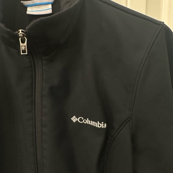 Columbia Classic Black Softshell Fleece Lined Jacket Womens M - Picture 2 of 7